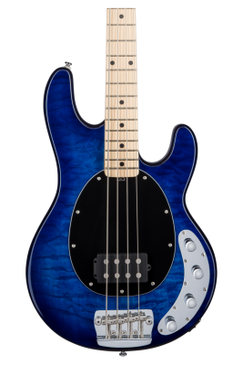 Ray34 Stingray Bass Guitar w/Quilted Maple Top - Neptune Blue