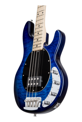 Ray34 Stingray Bass Guitar w/Quilted Maple Top - Neptune Blue