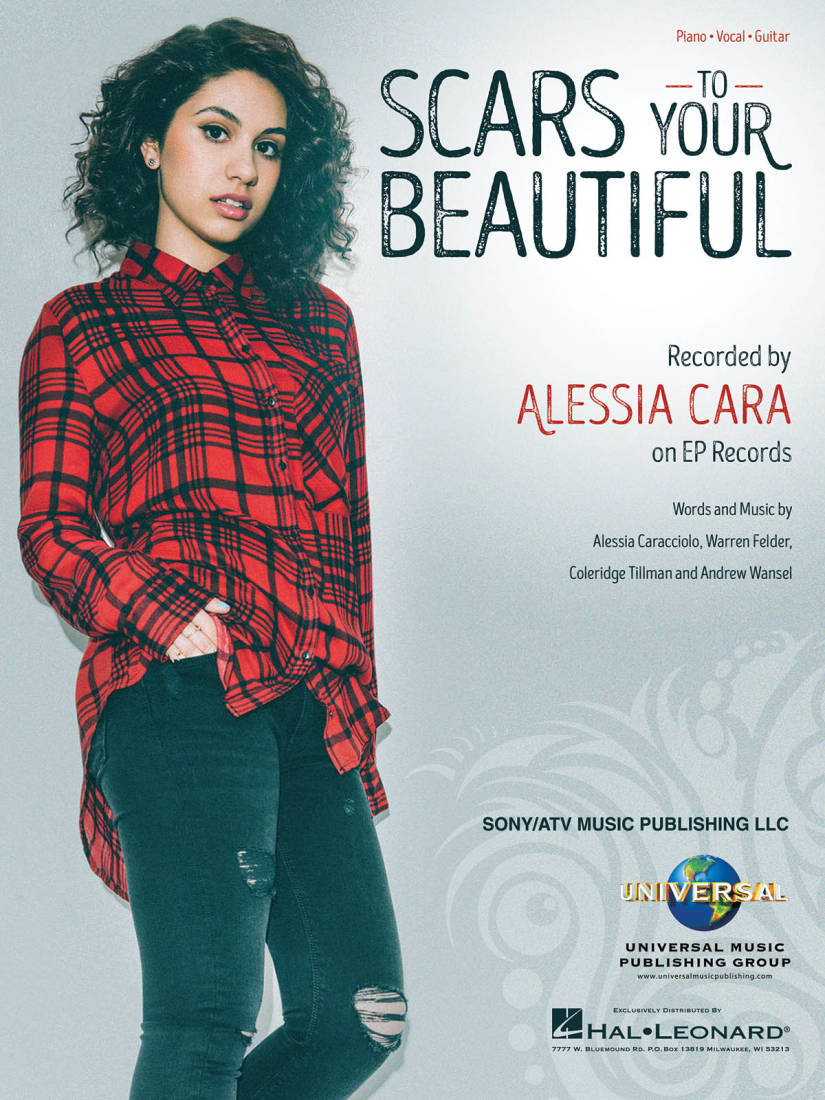 Scars to Your Beautiful - Caracciolo /Felder /Tillman /Wansel - Piano/Vocal/Guitar - Sheet Music