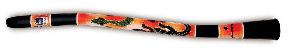 Curved Didgeridoo with Gecko Pattern