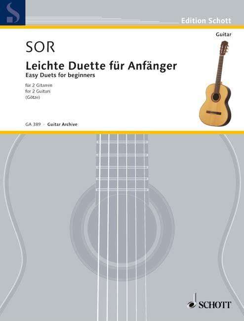 Easy Duets for Beginners - Sor/Gotze - Classical Guitar Duets - Book