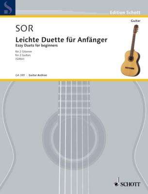 Easy Duets for Beginners - Sor/Gotze - Classical Guitar Duets - Book
