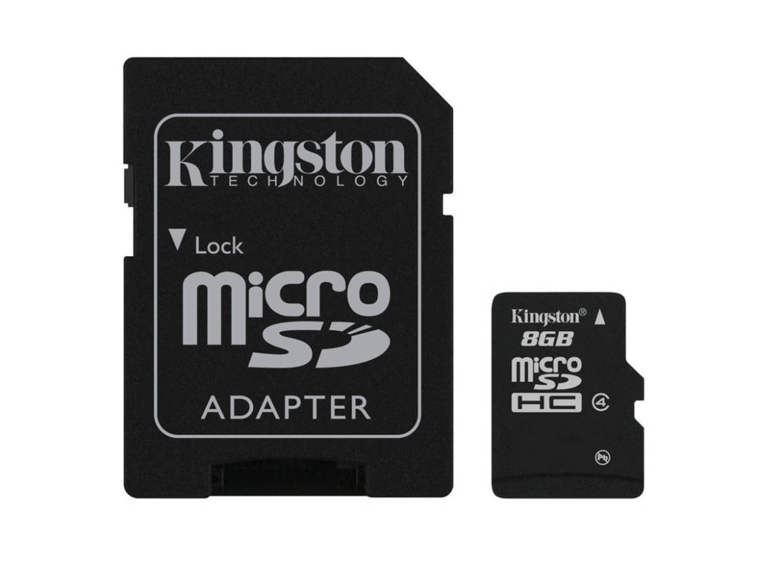 8 GB Class 4 MicroSDHC Flash Card with SD Adapter
