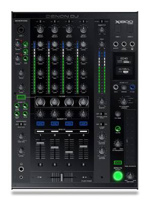 Denon - X1800 Prime Professional 4-Channel DJ Club Mixer