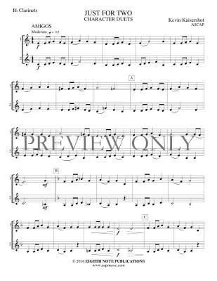 Just For Two: Character Duets - Kaisershot - Clarinet Duets - Book