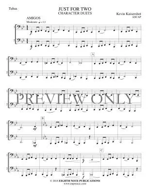 Just For Two: Character Duets - Kaisershot - Tuba Duets - Book