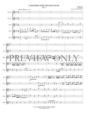 Concerto for Two Piccolos Op. 6 - Rathgeber/Marlatt - 2 Piccolos/3 Flutes