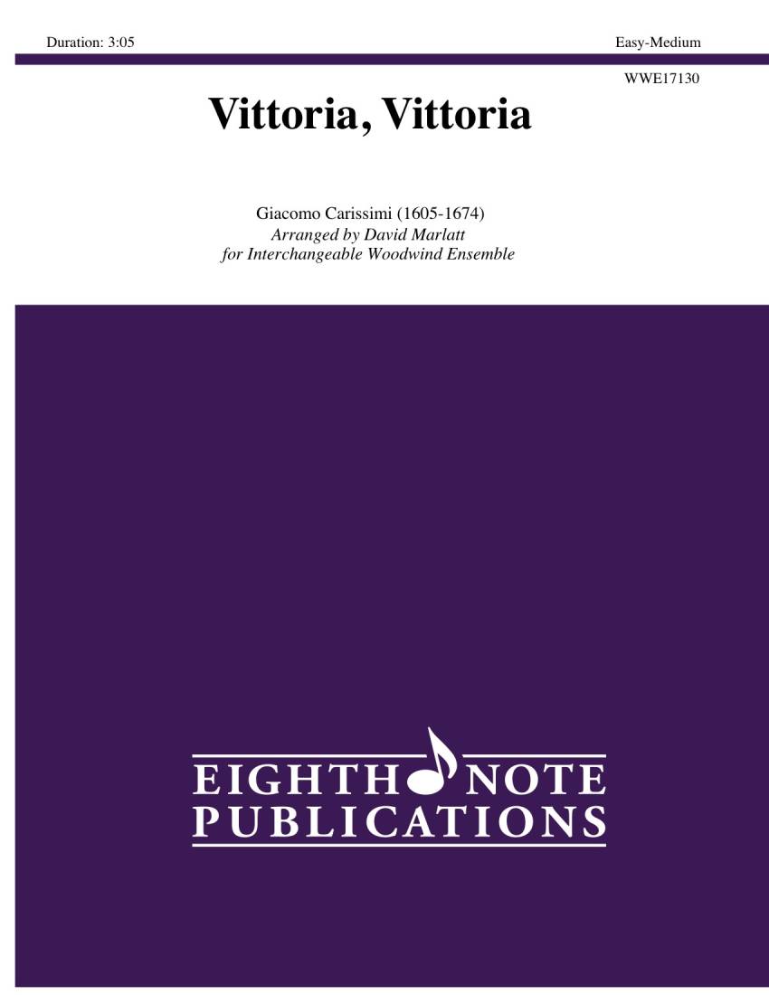 Vittoria, Vittoria - Carissimi/Marlatt - Woodwind Quintet (Interchangeable)