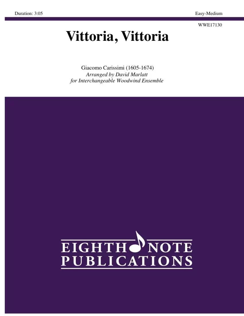 Vittoria, Vittoria - Carissimi/Marlatt - Quintette de bois (Interchangeables)