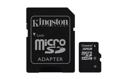 Carte Flash MicroSDHC Classe 4 de 32 Go avec adaptateur SD