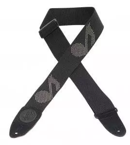 2 Inch Cotton Guitar Strap with Music Notes Design