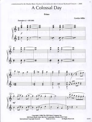 A Colossal Day - Miller - Piano Duets (1 Piano, 4 Hands) - Sheet Music