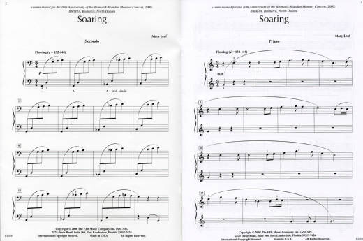Soaring - Leaf - Piano Duet (1 Piano, 4 Hands) - Sheet Music