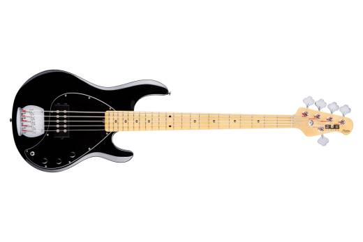 S.U.B. Ray5 Electric Bass Guitar -  Black