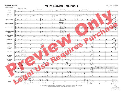 The Lunch Bunch - Sigler - Jazz Ensemble - Gr. 1