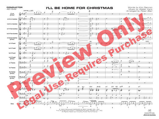 I\'ll Be Home for Christmas - Gannon/Kent/Blair - Jazz Ensemble - Gr. 2
