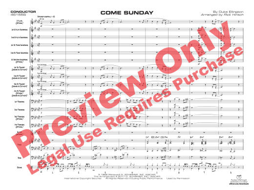 Come Sunday - Ellington/Hirsch - Jazz Ensemble - Gr. 2.5