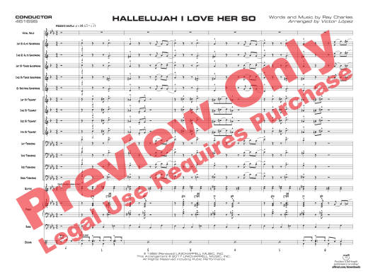 Hallelujah I Love Her So - Charles/Lopez - Jazz Ensemble - Gr. 3