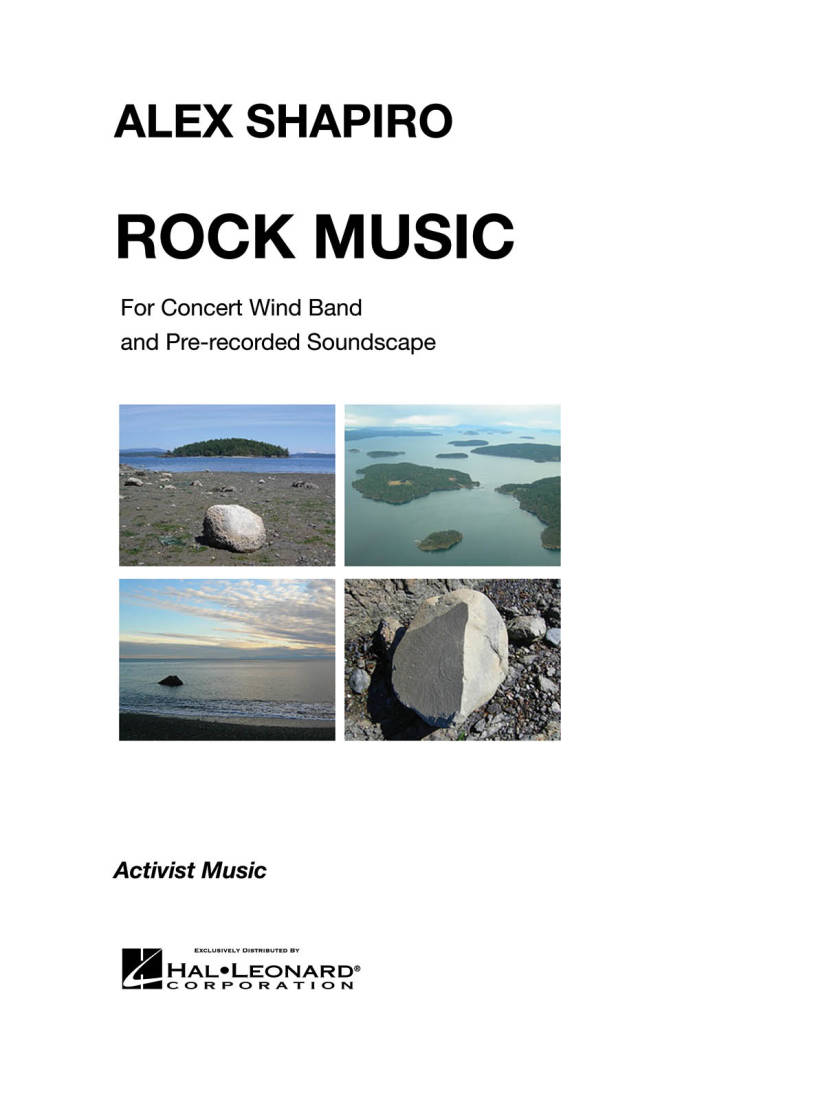 Rock Music:  for Concert Wind Band and Pre-Recorded Soundscapes - Shapiro - Concert Band/Audio Online - Gr. 2.5