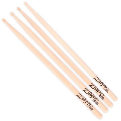 Gauge Series Drumsticks, 4 for 3 Pack w/6,8,10,12