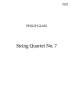 Music Sales - String Quartet No. 7 - Glass - Part Set
