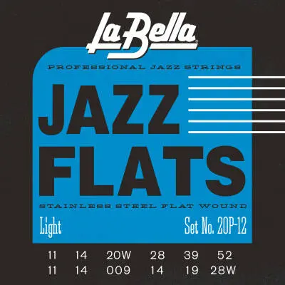 La Bella - Jazz Flats 12-String Stainless Steel Flat Wound Electric Guitar Strings