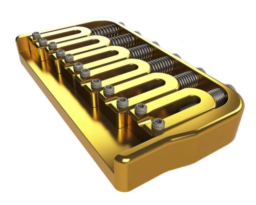 Hipshot - 6-String Fixed .175 Guitar Bridge - Gold