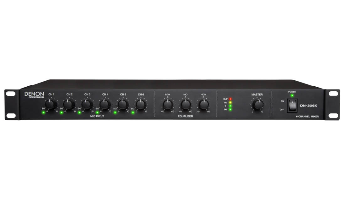 DN-306X Professional 6-Channel Mic Mixer