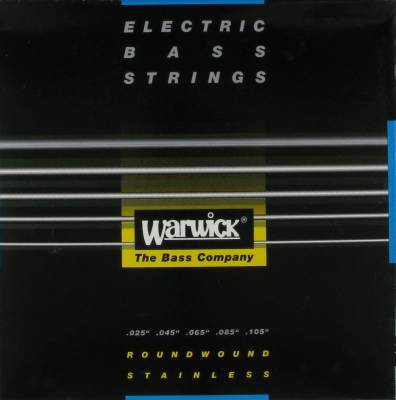 Black Label Stainless Steel Electric Bass String Set - 5-String Medium 25-105 High-C