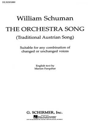 The Orchestra Song (Traditional Austrian Song) - Schuman - Choral Voices
