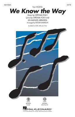 Hal Leonard - We Know the Way (from Moana) - Foal/Miranda/Emerson - SATB
