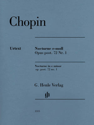 G. Henle Verlag - Nocturne e minor op. post. 72 no. 1 - Chopin/Zimmermann/Theopold - Piano - Sheet Music