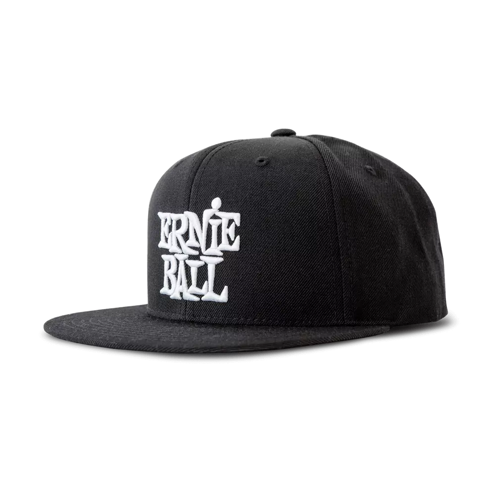 Black with White Ernie Ball Logo Hat