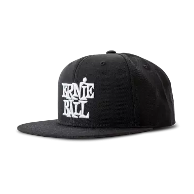 Black with White Ernie Ball Logo Hat