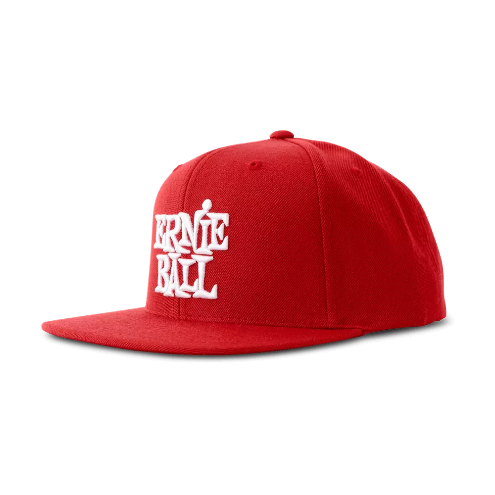 Red with White Ernie Ball Logo Hat