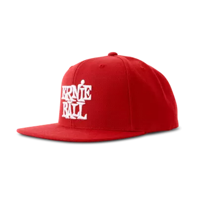 Red with White Ernie Ball Logo Hat
