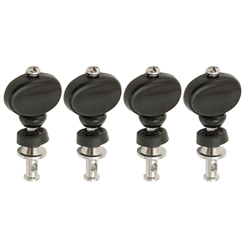 Grover - Champion Pegs for Ukulele Set of 4 w/ Black Buttons