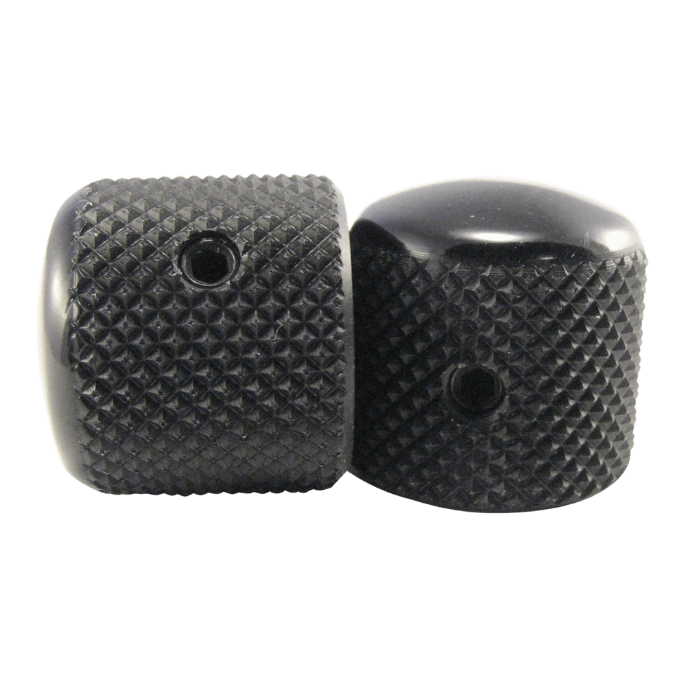 Telecaster Knobs Black Aluminum Set of 2