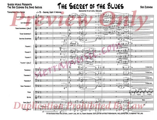 The Secret of the Blues - Curnow - Jazz Ensemble - Gr. Medium-Advanced