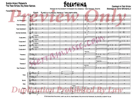 Breathing - Sturm/Springfield - Jazz Ensemble - Gr. Medium-Easy