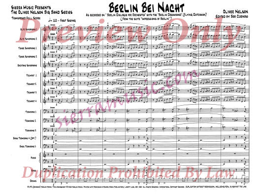 Berlin Bei Nacht - Nelson/Curnow - Jazz Ensemble - Gr. Advanced
