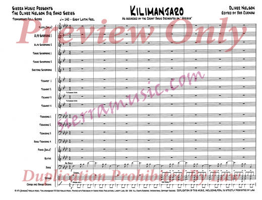 Kilimanjaro - Nelson/Curnow - Jazz Ensemble - Gr. Medium