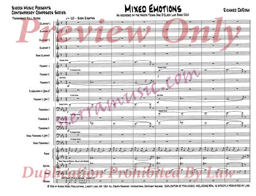 Mixed Emotions - DeRosa - Jazz Ensemble - Gr. Medium-Advanced