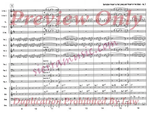 Saturday Night is the Loneliest Night of the Week - Cahn/Styne/Byers - Jazz Ensemble - Gr. Medium-Advanced