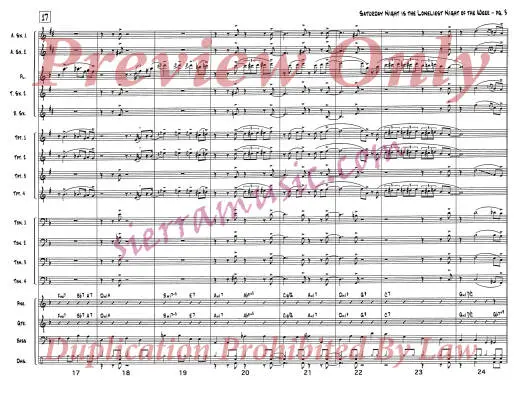 Saturday Night is the Loneliest Night of the Week - Cahn/Styne/Byers - Jazz Ensemble - Gr. Medium-Advanced