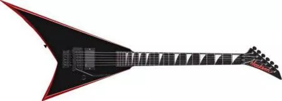 RR24 Rhoads with EMG - Black with Blood Red Bevels