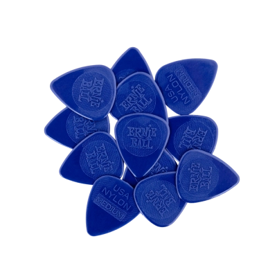 Ernie Ball - Medium Nylon Picks Injection Molded 0.72mm - Pack of 12