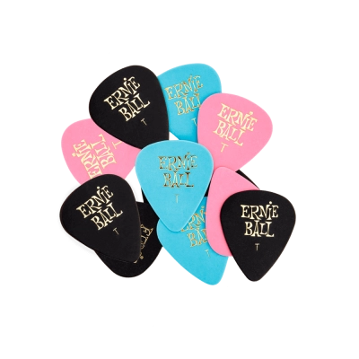 Ernie Ball - Thin Assorted Colour Picks - Pack of 12