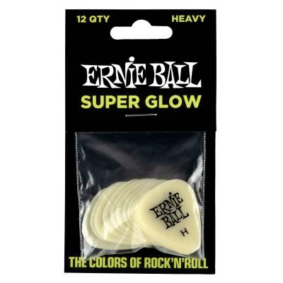 Ernie Ball - Super Glow Picks Heavy - Pack of 12