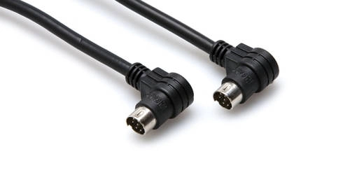 Hosa - CD Controller Cable, Right-angle 8-pin Mini-DIN - 3 foot
